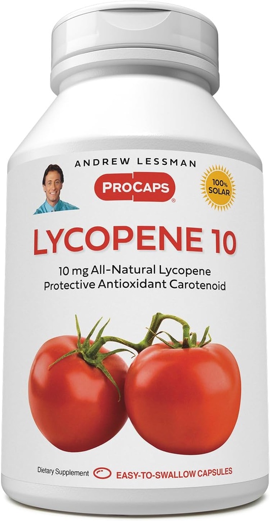 ANDREW LESSMAN Lycopene 10 mg - 60 Softgels -Protect Antioidant Carotenoid. Membantu Melindungi Tissues dari Free- Radical Kerusakan, Supports Breast, Prostate, Cardiovascular System. Tidak Ada Alamat