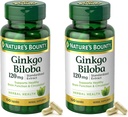 Nature 's Bounty Ginkgo Biloba Standardisasi Ekstrak 120 mg, Herbal Bottles, Capsule, 100 Count, Paket 2
