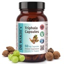 DR WAKDE Triphala Capsules (60 Veg Caps, Pembangkit, Ayurvedic Herb, All Natural, Vegan)
