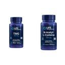 Ekstensi Hidup TMG 500 mg - Trimethylglicine Suplement - Envouges Healthy Homocysteine Levels & N-Acetyl- L- Cysteine (NAC), Imune, Respiratory, Kesehatan Hati, NAC 600 mg