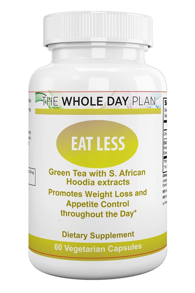 Pian SELURUH HARI EAT - Weight Loss Pill for Women and Men That Works Fast - Appetite Supressant Fat Burning Suplemen, 60 Capsules, dibuat di USA