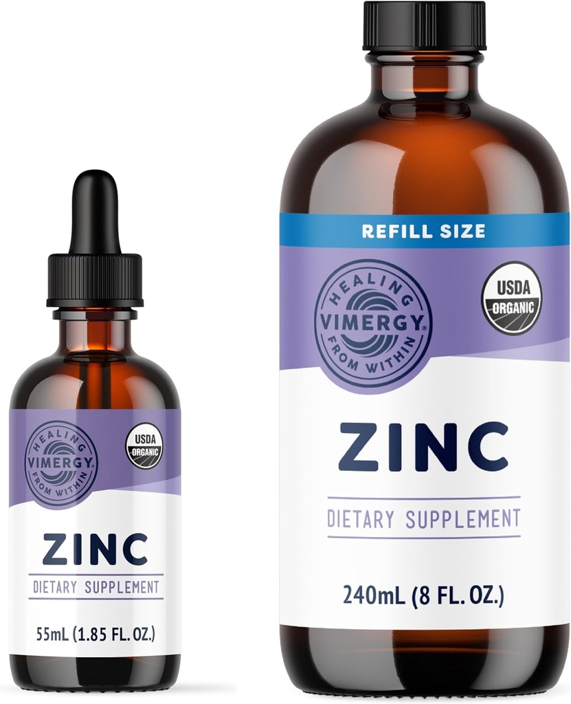 Vimergy Liquid Zinc 55 mL dan Zinc Isi Ulang 240 mL - Bundle