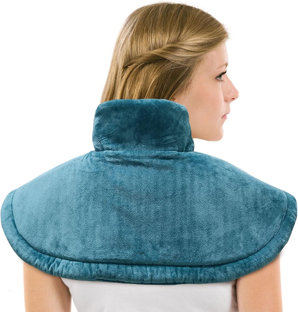 Electric Heating Pad for Neck and Shoulders Pain Relief with Auto Shut Off, Electric Heak Neck Wrap for Cramps-