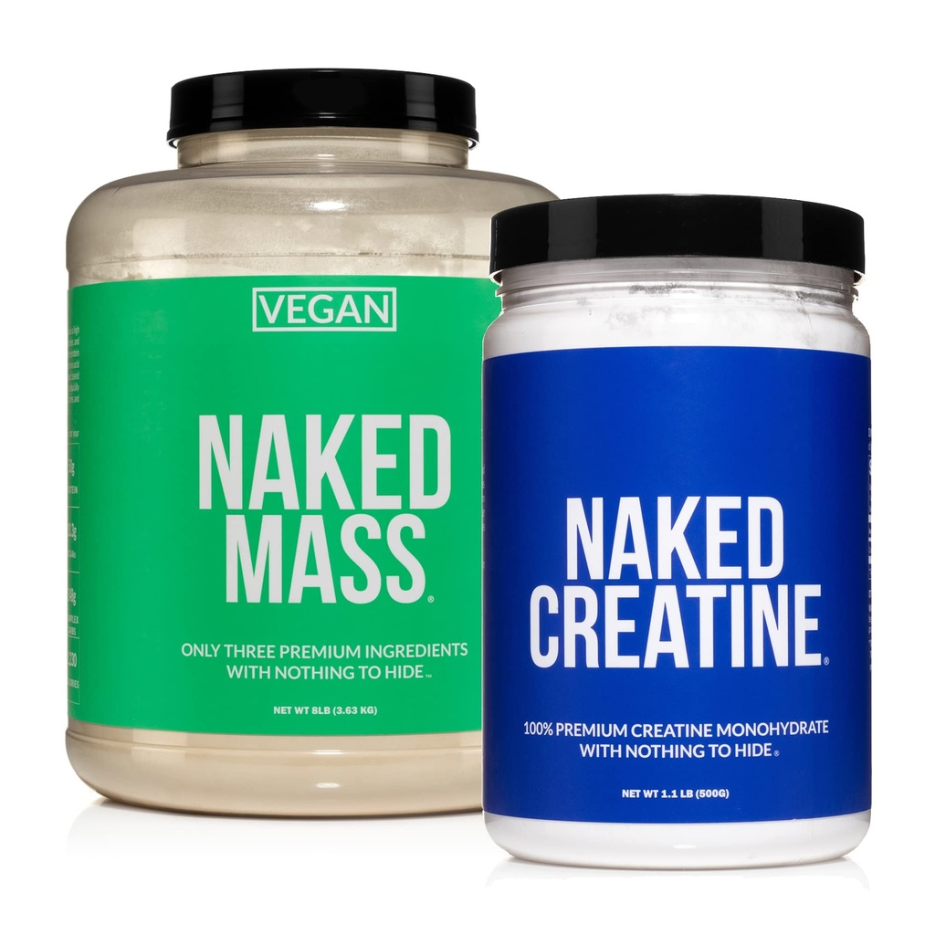 NASked Soy- Free Protein Bundle: 8LB Vegan Mass Creatine