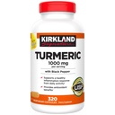 Kirkland Signature Turmeric dengan Black Pepper, 1000mg (320 Cacah)