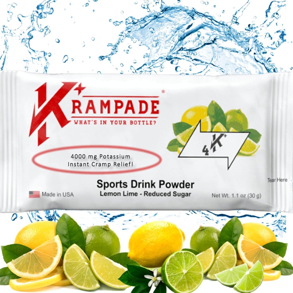 Krompade Electrolytes Powder Potasium Suplemen - 4000 mg K +, > 4X Lebih dari Coconut Water 124; Instant Crump Relief 124; Hidration Powder