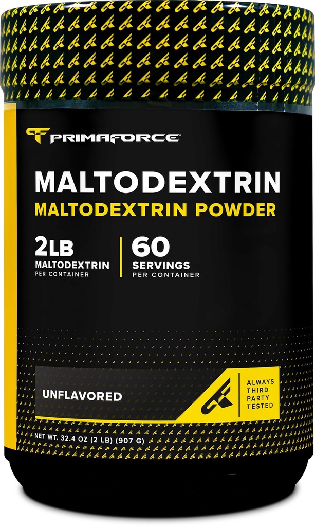 Primaforce Maltodextrin Powder (2 Pounds, Unflafeted) - Powder Tingkat Makanan Maltodextrin untuk Peningkatan Energi Kerja, Gain & Endurance