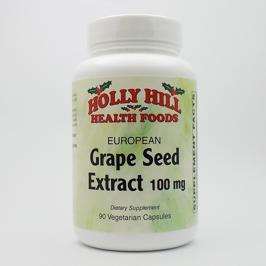 Holly Hill Health Foods, European Grape Extract 100 MG, 90 Capsules