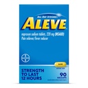 Aleve Pain Reliever & Fever Reducer Gelcaps, Naproxen Sodium, Headache and Back and Body Pain Relief Medicine, for Adults and Children Ages 12 and Up, 90 Count