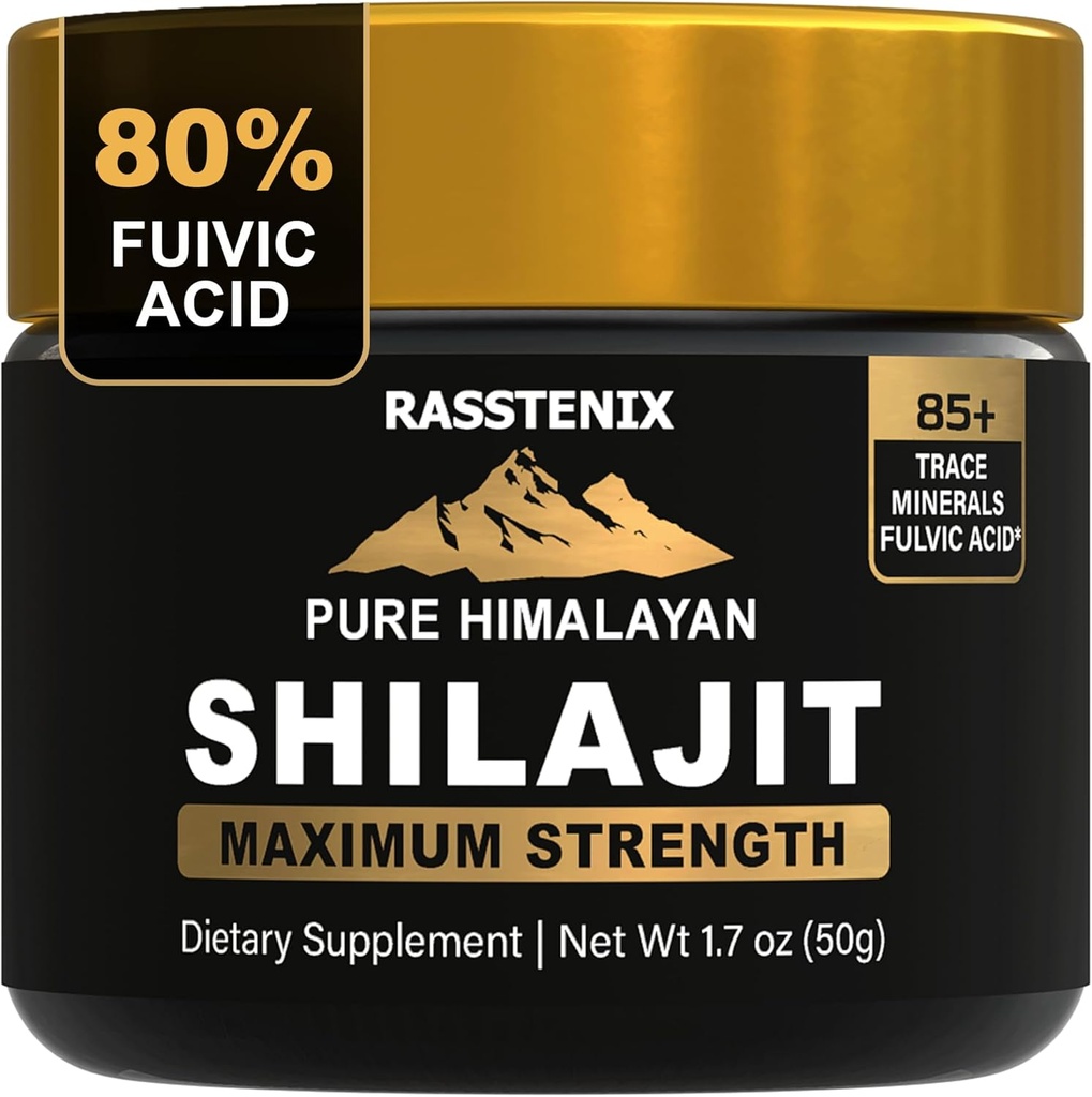 Shilajit - Pure Himalaya Organic Shilajit Resin for Energy, Maximum Potency, Mental Clarity and Immunity - 85 + Natural Trace Minect & Fulvic Acid - Natural Shilajit Resin for Men and Women
