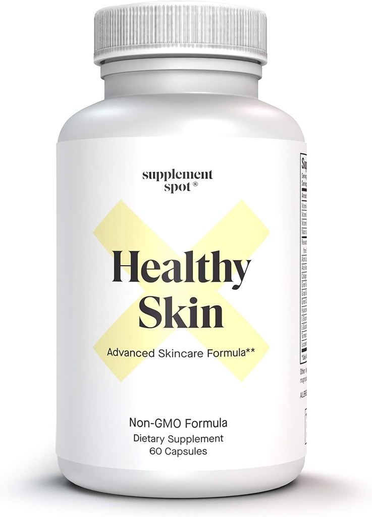 Suplemen Antiaging Skin Antiaging Acid w / Hyaluronic, Trans Resveratrol, Collagen & Alpha Lipoic Acid - Anti Wrinkles Adplicts Protects, Remerates Skin Elasticity (60 Capsules)