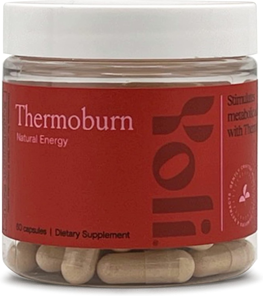 Yoli ® Thermoburn Energy Suplemen dengan Green Tea Leaf, Guarana, Choline, Raspberry Ketones dan Thermo-G Proprietary Blend - Energi Vitamin, 60 Capsules