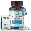 Suplemen Taurte Natural Magnesium 1500 mg dengan 90 Kapsul - 30 Hari Supply untuk Dukungan Tidur, Kesehatan Hati, Relaxation, Tekanan Darah Keseimbangan, dan Boost Energi