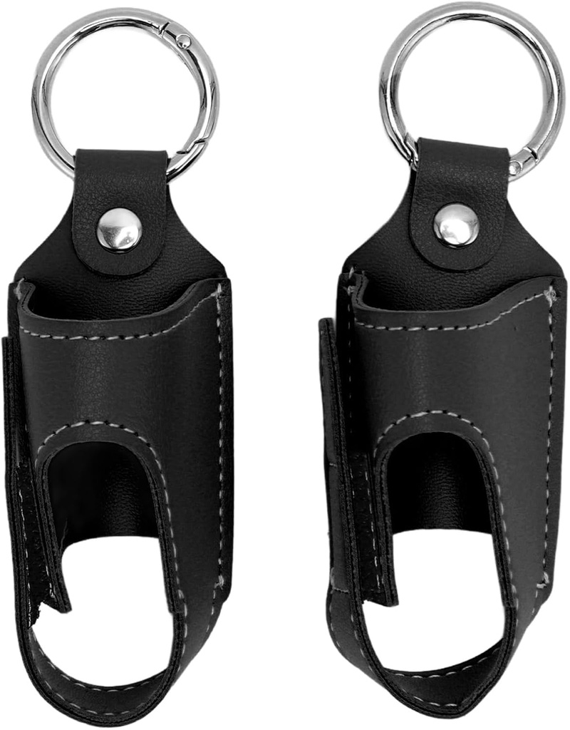 2pcs Asthma Inhaler Hollable Portable PU Leather Travel Holder Secure Convenient Storage, Lighweight Case Fits Most Inhalers, Protect Carrying Holder for Travel