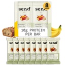 Kirim Tanaman Bars - berbasis Vegan Protein Sehat Bars, Dengan Greens (Roti Pisang, 8 Bars) - Hanya Real Ingregents, Nol Ditambahkan Gula, Gluten- Bebas, Dairy- Bebas