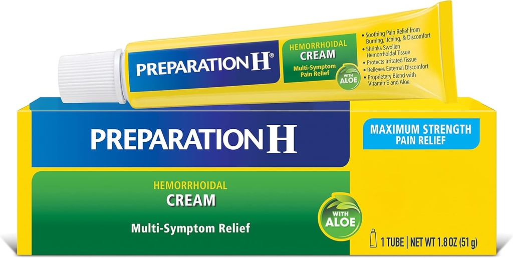 Preparation H Heembehoid Cream with Aloe for Multi- Symptom Relief - 1.8 Oz Tube