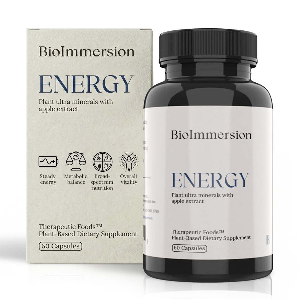 Energi - Tanaman - Berbasis Ultra Mineral dengan Apple Ekstrak untuk Vitalitas Seluler & Metabolisme Dukungan - 60 Vegan Kapsul