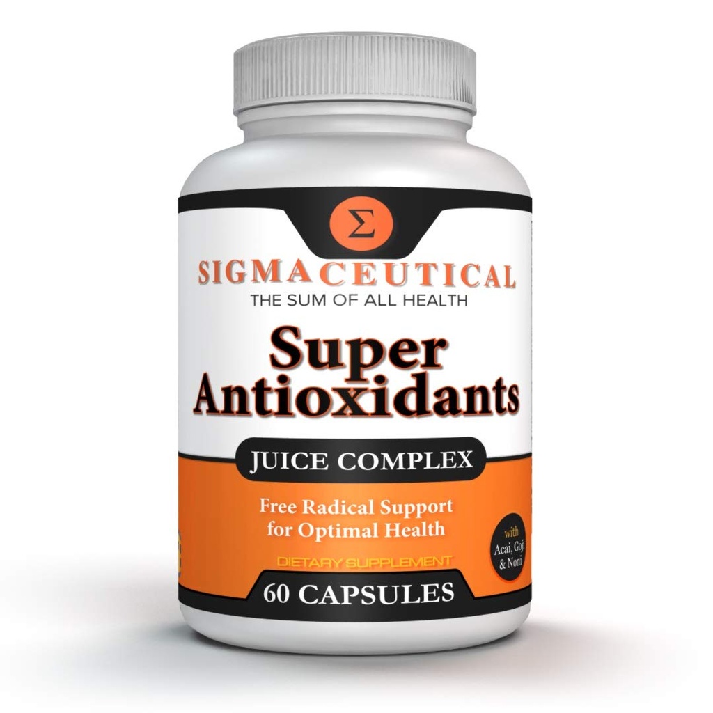 Super Antioksidant Capsules - 6 Superfruit Blend dengan Goji Berry, Acai, Resveratrol untuk Dukungan Imune - Skin Health & Daily Wellness - 60 Count Made in USA