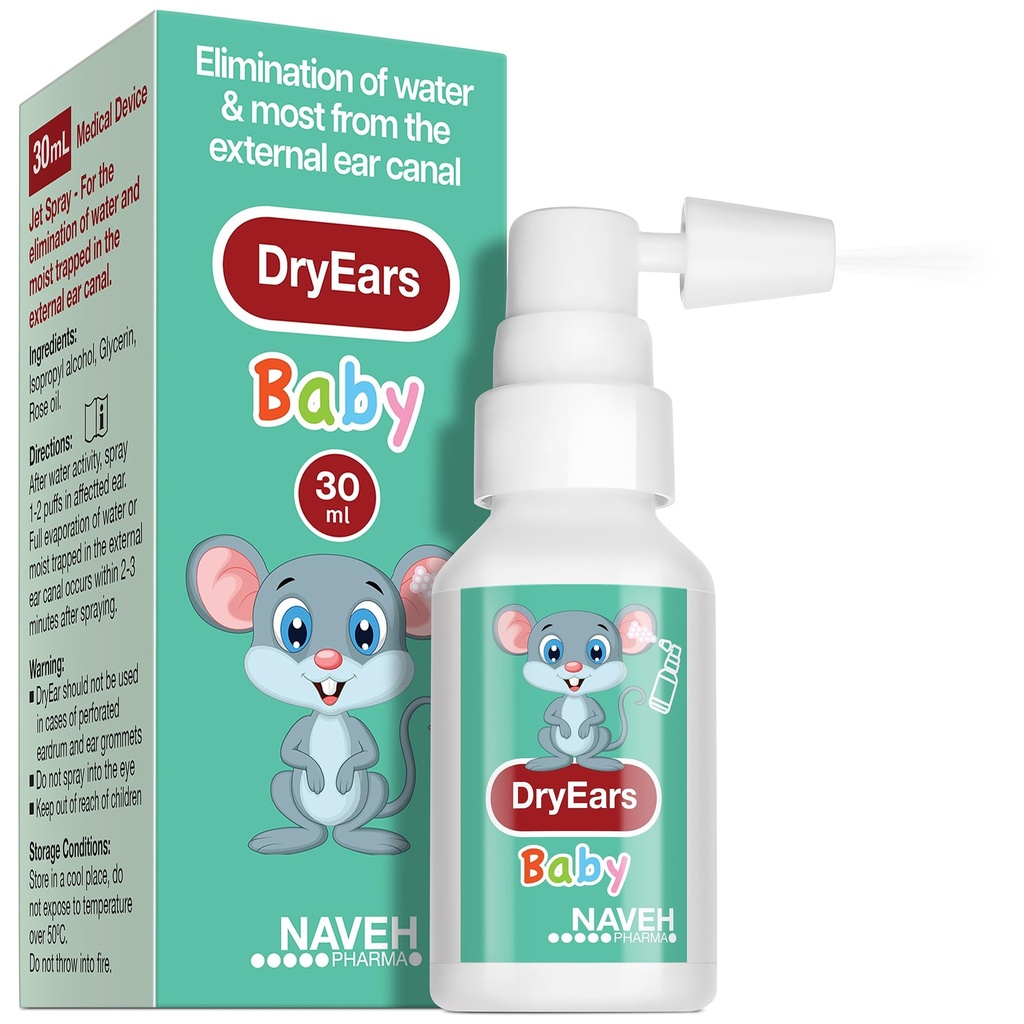 NAVEH PHARMA ® Dry Ears Bayi 124; Perenang Ear Drops Spray 124; Ear Drying Drops untuk Little Swimmers 12.4; Hapus Air Terjebak di Telinga dalam Sedetik 124; Mencegah Mendengar Loss (1 Fl Oz)