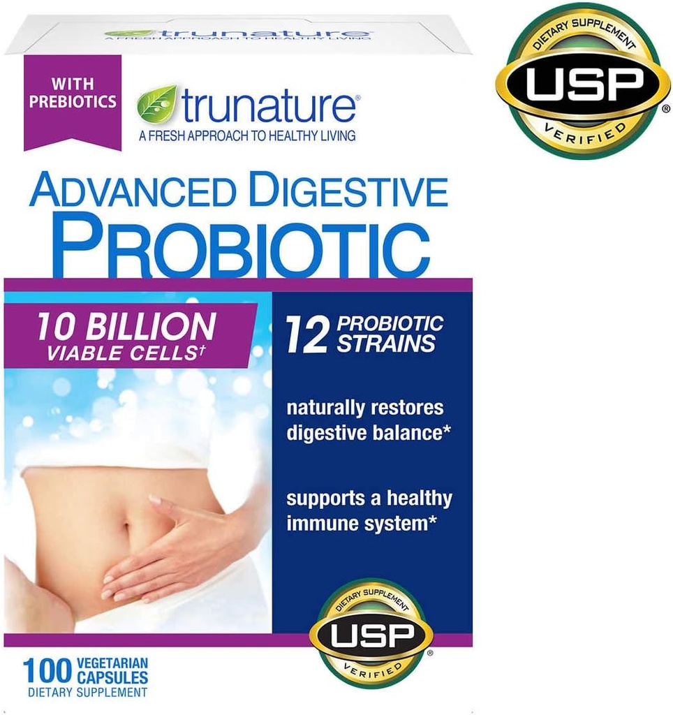 trunatur Advanced Digetical Probiotic, 100 Capsules (3 Pack)