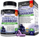 BioSchwartz Elderberry Capsules 60 Count + Omega 3 Fish Oil 90 Bundle