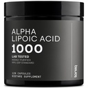 Toniq 1000mg Ultra High Strength Alpha Lipoic Acsules - Sangat Purified 99% + USP Standard - 120 Capsules ALA Suplemen