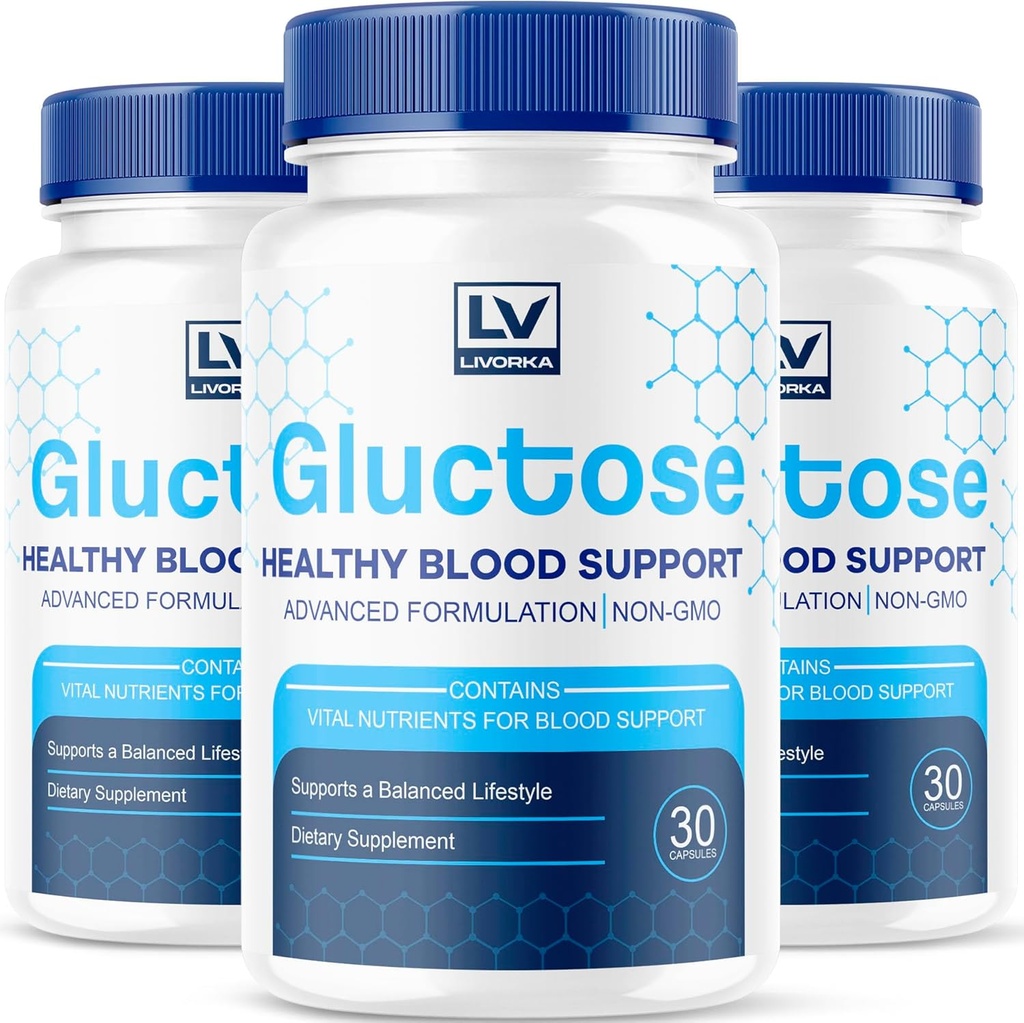 (3 Kemas) Dukungan Darah Lanjutan Gvocutose, Glestose, Glestose - Advanced Blood Supplemen Darah Advantose, Kapsul Dukungan Glutose - All Natural Formula, 90 Kapsul selama 3 Bulan