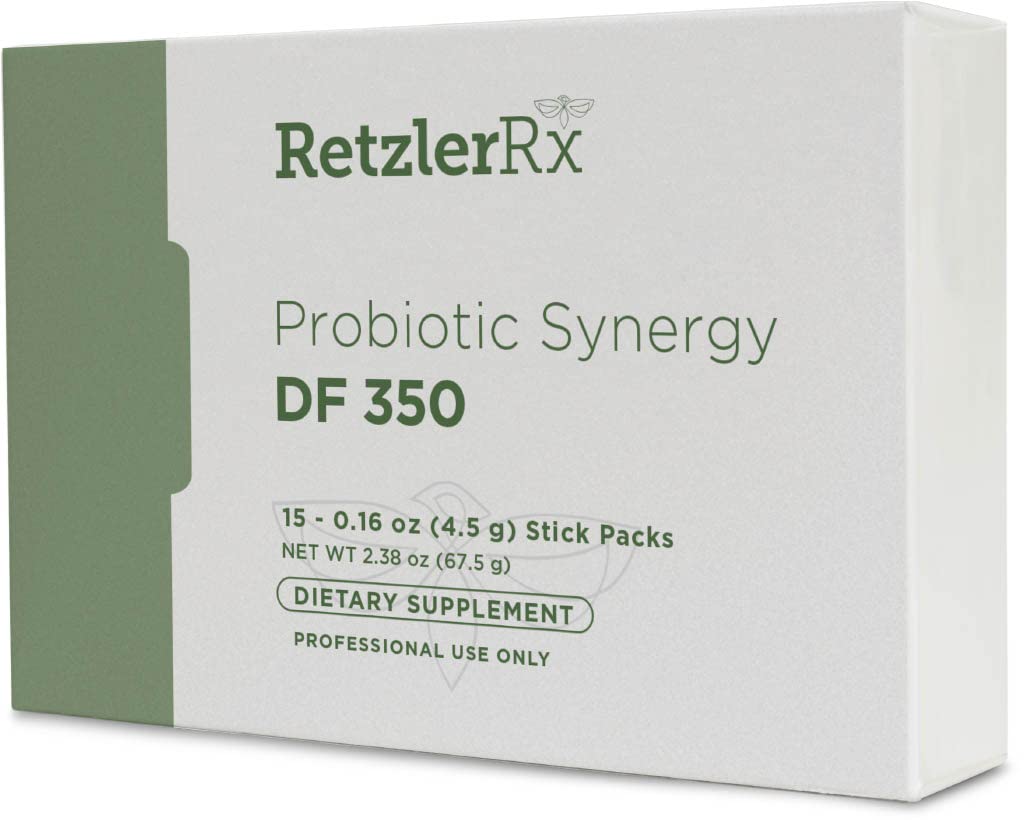 Probiotic Synergy DF 350 oleh Dr. RetzlerRx ™ - 350 Milyar CFU - Dairy- Free, High Potency 350 CFU 18- Strain Probiotic Suppplemen - Support Imune + Gut Health (15 Single Serving Stick Packs)