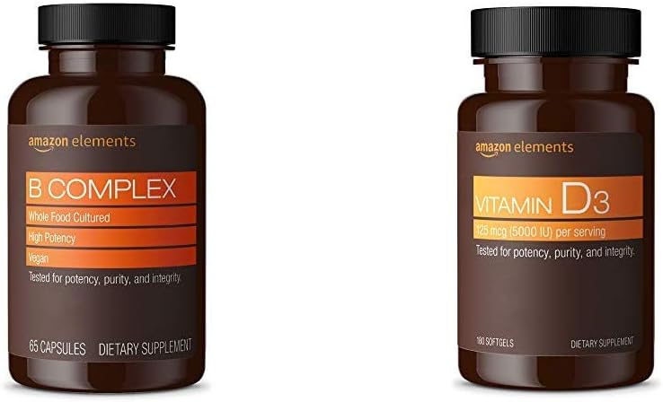 Elemen B Kompleks (65 Capsules) dan Elemen Vitamin D3 (180 Softgels)