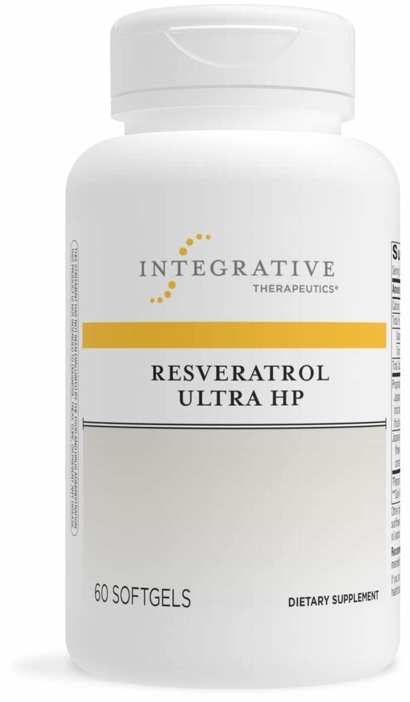 Intergratif Therapeutics Resveratrol Ultra HP - Dukungan Kesehatan Jantung untuk Dukungan Antioksidant harian * - Suatu hari, Tanpa Soy Softgel - Bebas & Dairy- Free - 60 Softgels (60 Pelayan)