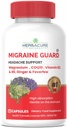 Penjaga MIGRAINE ® New Migraine Reliche Prevention, Clinically Proven COQ10, VIT B2, VIT B6, Feverfew, Magnesium GLYCINATE, Ginger, Exceptional Response Selama Trials dibuat di Kanada