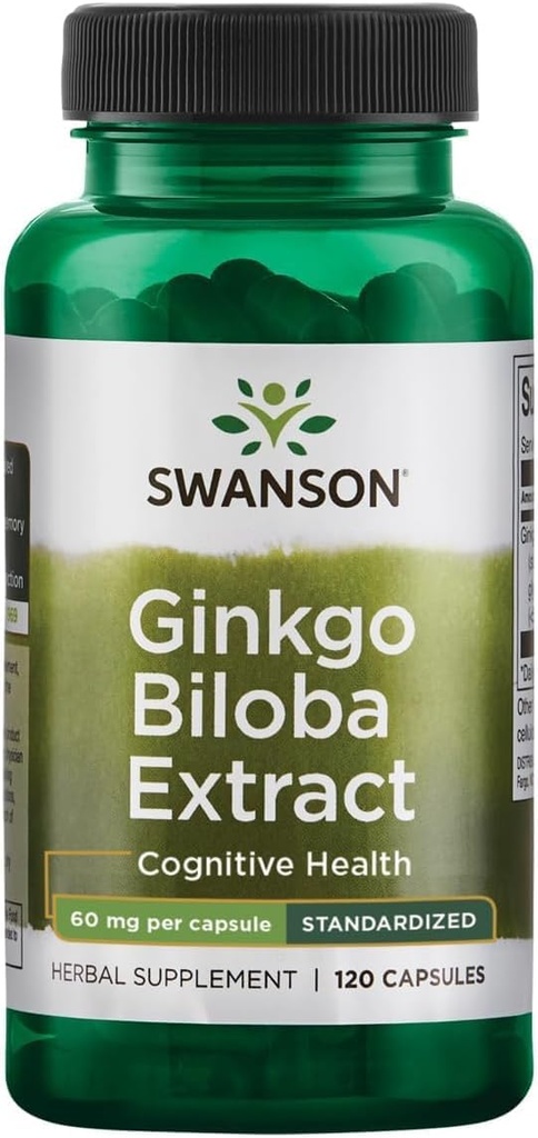 Swanson Ginkgo Biloba Ekstrak 24% 60 Juta 120 Capsules