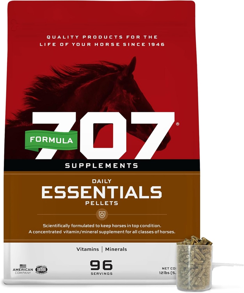 Formula 707 Daily Esenitials Equine Suplemen, 12 Lb Bag - Lengkap Vitamin dan Mineral untuk Kesehatan Superior dan Kondisi dalam Kuda