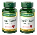 Nature 's Bounty Mini Fish Softgeels 1290 mg, Omega-3, Support Heart Health, Odor- Kurang, 90 Mini Coated Softgels - Paket 2