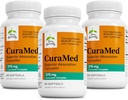 Terry Tentu CuraMed 375mg - Antioksidant Tambahan Kesehatan Otak & Imune - Tambahan Dieter dengan Curcumin & Turmeric Estial - Dukungan Herbal Liver - 60 Softgels (Paket 3)