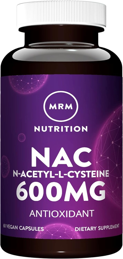 MRM N-Acetyl-Cysteine (NAC) 600mg 124; Antixoidant 124; Referatory Health 126; Mitokondrial Health 124; Vegan + Gluten- Free 124; 60