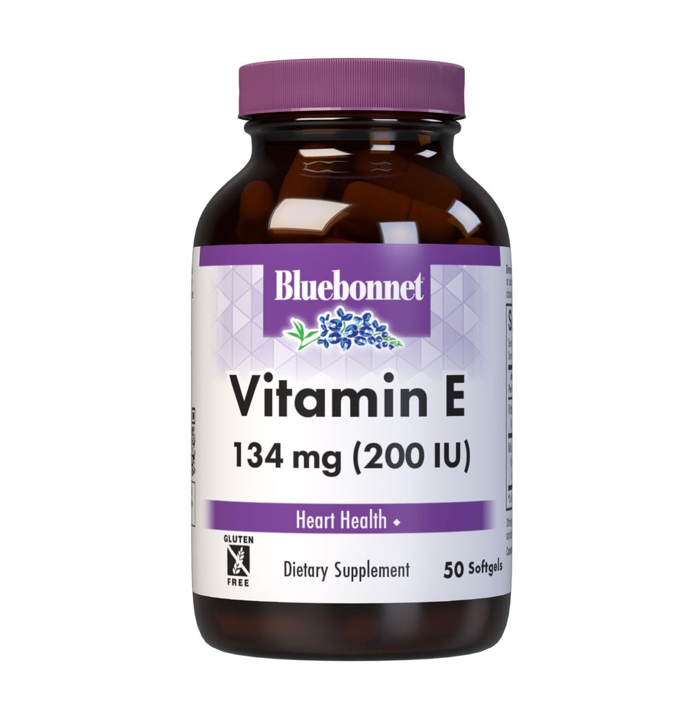BlueBonnet Vitamin E 200 IU Campuran Softgels, 50 Count
