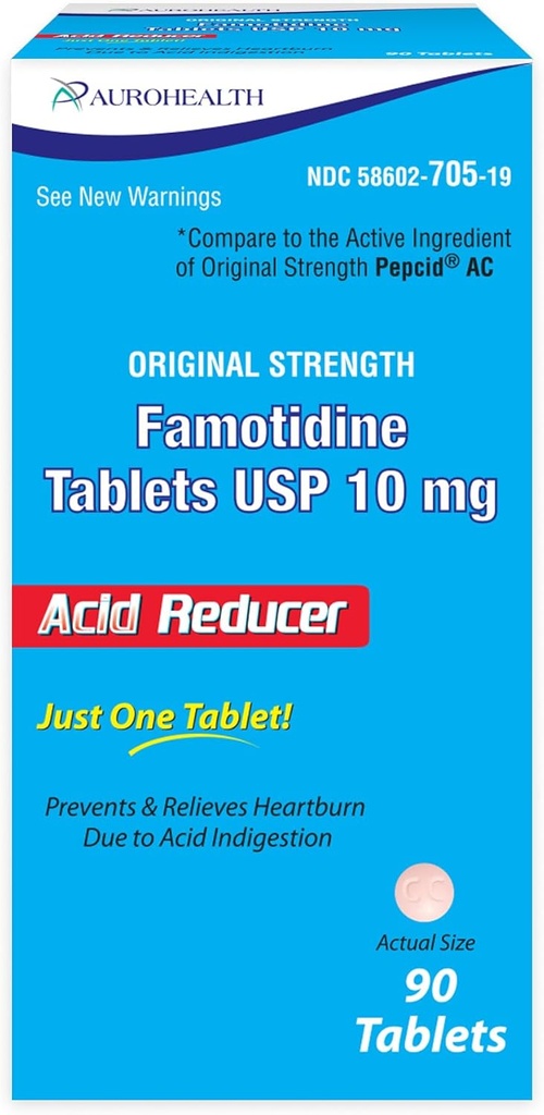Fomotidine 10mg Tablet, 90 Count (Bandingkan ke Popcid AC)