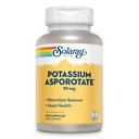 Solaray Potasium Asporotate Chellated Suplement, Electrolite Saldo & Heart Health Support, 100 Servis, 100 Kapsul
