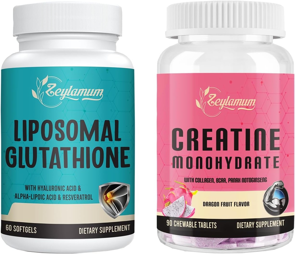 Lipomal Glutathione 1 Pack & Creatine Monohydrate 1 Pack