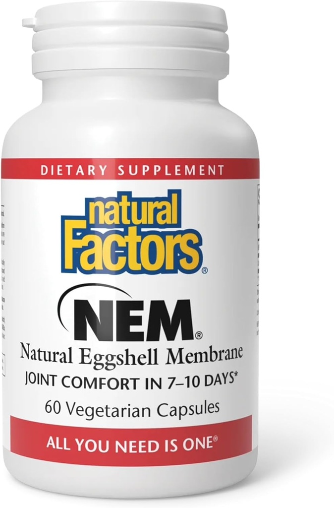 Faktor Natural, NEM Natural Eggshell Membrane, Promoses Comfort dan Fleksibilitas, 60 Kapsul