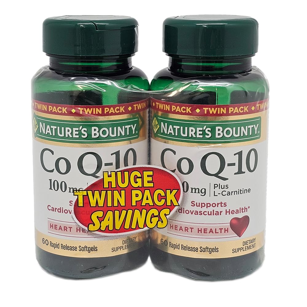 Nature 's Bounty CoQ10 100mg Twin Pack, 60 Count, 2 Pack