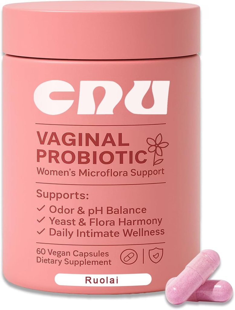 Ruolai Women 's Vaginal- pH balance & Pregities with Lactolaillus - Procept Healthy Vaginal Flora & Vaginal Odor, 60 Count