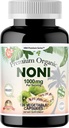 Dr. K & C HNHapa Premium Organik 1000 mg 120 Veggie Capsules Powerful Antioksidants Pure Dure Dulune System Overall Health Morinda Citrifolia Extract Vegan Non GMO No Filler Supplemen