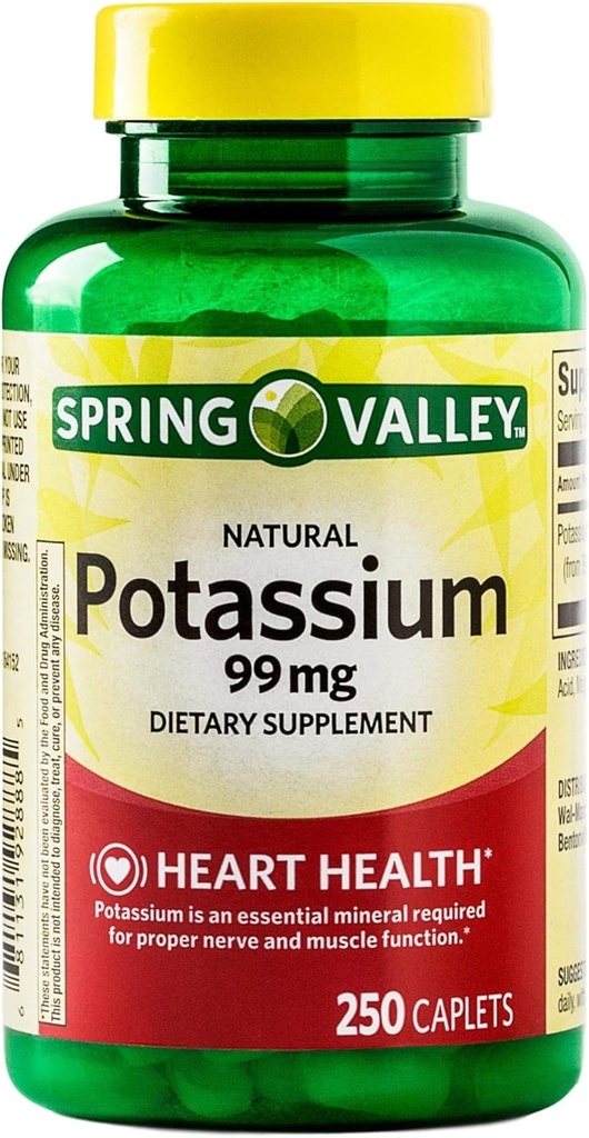 Pottasium Caplets for Heart, Nerve & Muscle Fungsi