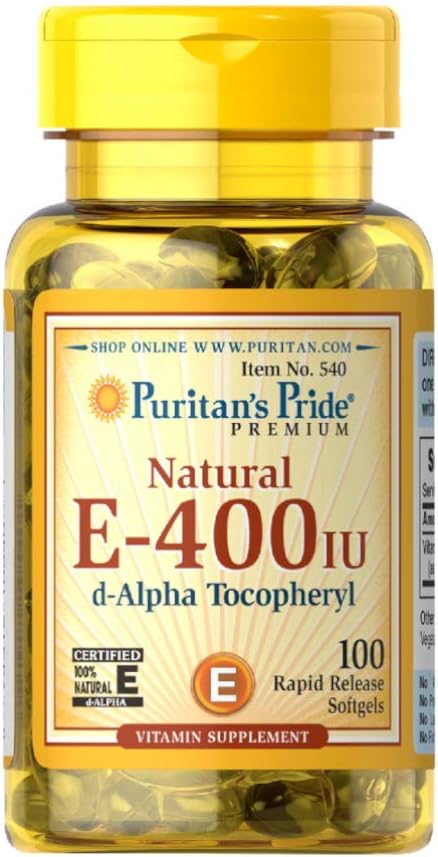 Puritan 's Pride Vitamin E 268 mg Mixed Tocopherols Natural Ammune Support by Pride ®, 400 IU /, 100 Count