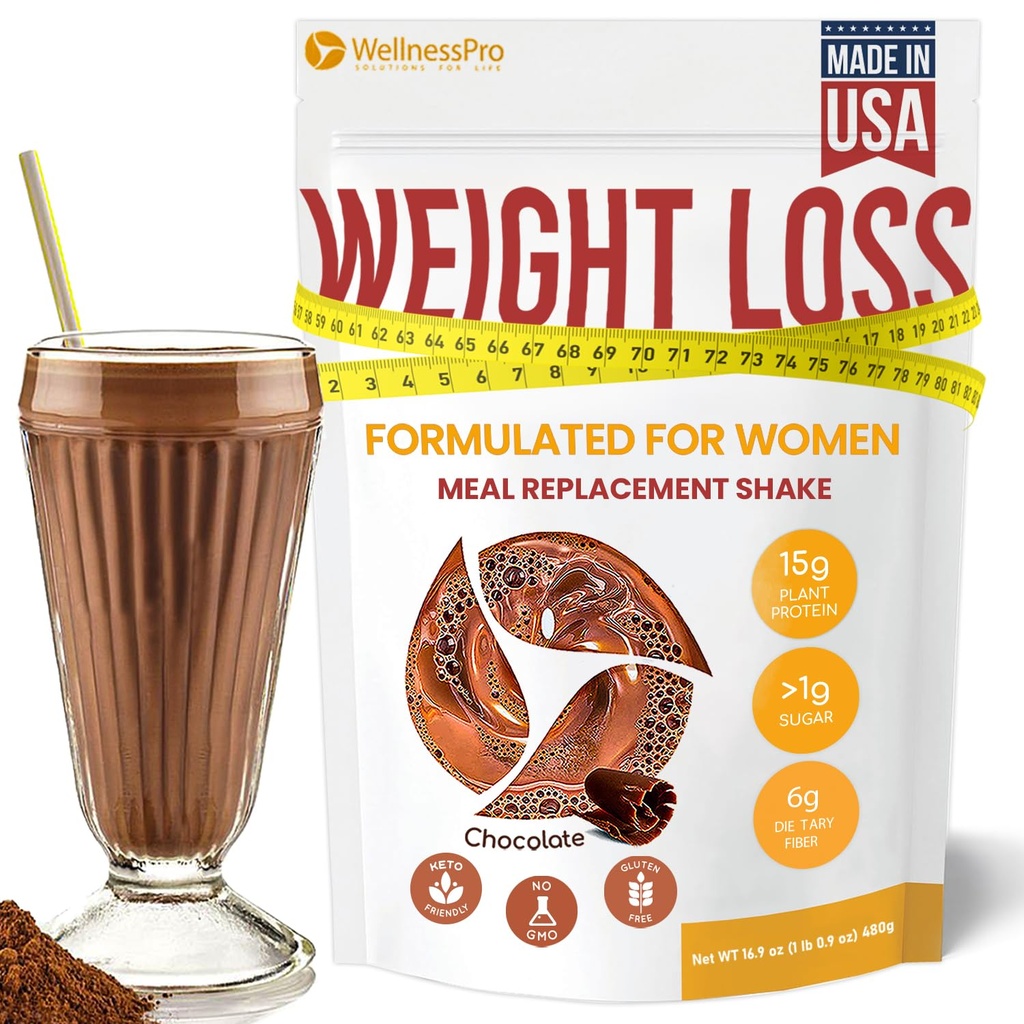 Pengganti Meal Shake for Women with Chocolate Flavor, Keto Friendly, Kosher Protein Powder, Pre & Propocalypse for Easy Diathable, No Sucralose Included, 16,9 Oz