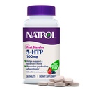 Natrol 5- HTP 100 mg, Fast Dissolve Suplement, Support a Balanced Mood, Serotonin Production and General Well- Being, 30 Mixed Berry Tablet, Up to a 30 Day Suppply