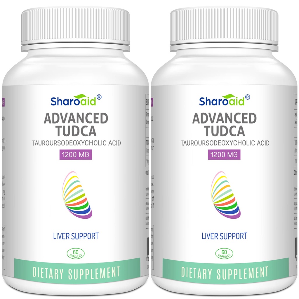 TuDCA Liver Support 1200 mg-Third Party Test- Bile Salts for Liver Detox Cleanse- High Power Formula - Vegan Capsules for Liver, Gallbrew, Ginjal Kesehatan, 2 Botol-120 Capsules