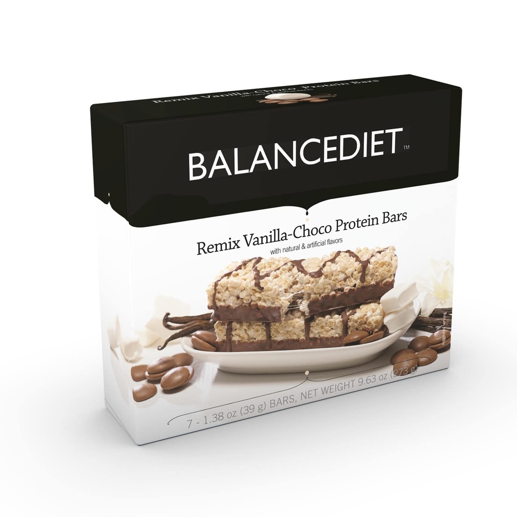 Balancing Diet ™ 124; Protein Bar 124; 15g dari Protein 124; Low Carb 124; 7 Bar Box (Remix Vanilla Chocolate)